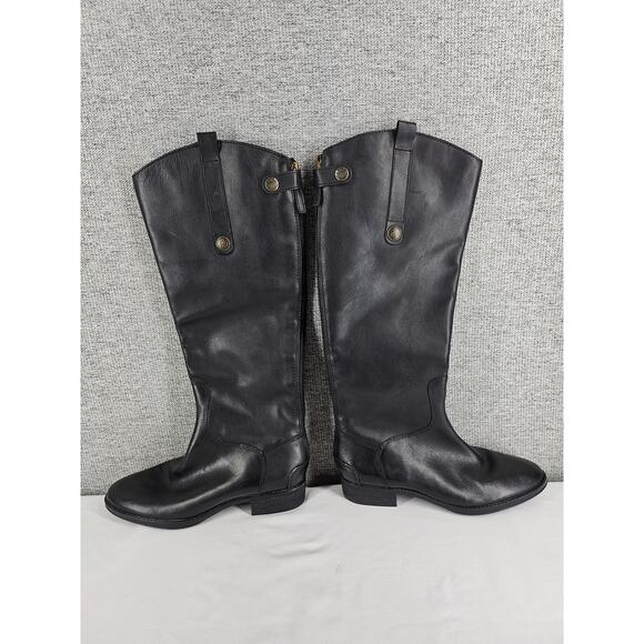SAM EDELMON WOMENS BLACK LEATHER RIDING BOOTS PENNY 2 STYLE SIZE 6.5M - Picture 11 of 16